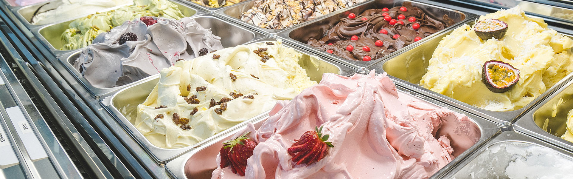 A selection of gelato