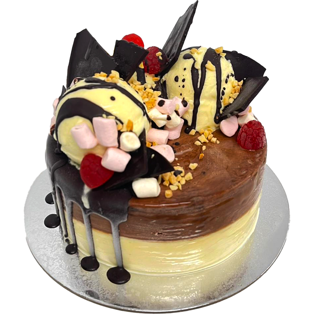 Rocky Road Gelato Cake by Blue Cow Gelato 